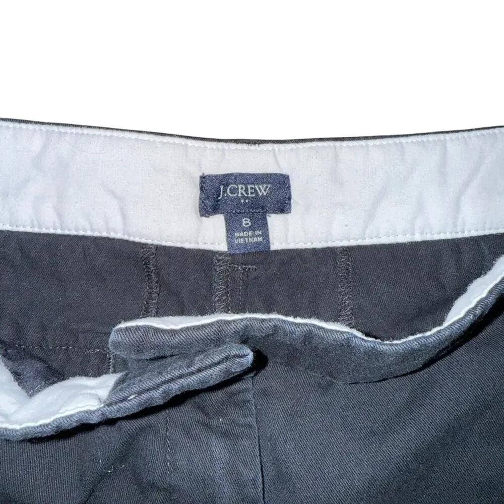 UEC J. CREW 100% COTTON CHINO 4.5” INSEAM BLACK SHORTS SZ 8